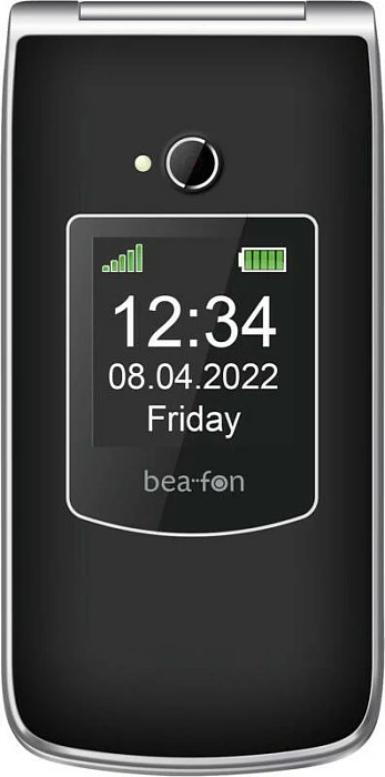 Celular me kapak bea-fon SL605, 2.4", Bluetooth, USB-C, me bazë karikimi, i zi