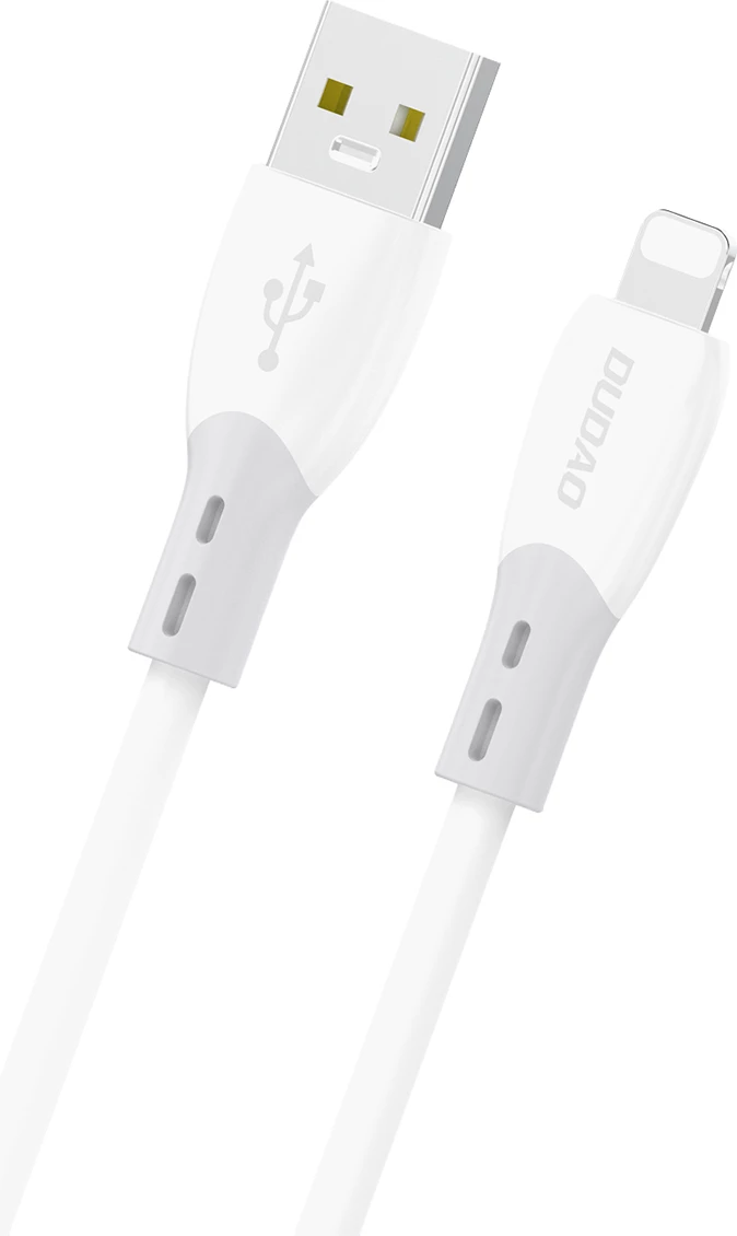Kabllo USB-A në Lightning Dudao L25SL 30W 1m silikon e bardhë në kuti