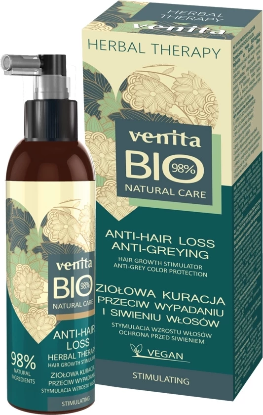 Trajtim kundër rënies së flokëve dhe thinjave Venita Bio Natural Care për femra, 200ml