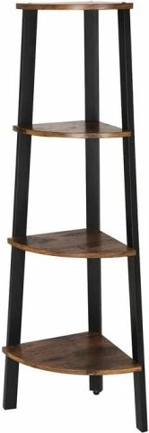 Raft qosheje VASAGLE LLS34XV1 34×34×125 cm, 4-nivele, kornizë metalike, rustic brown