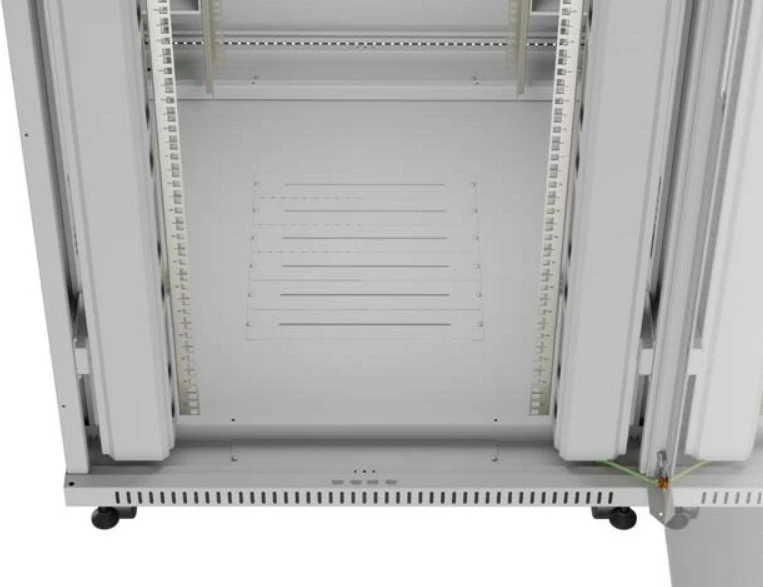 Kasë serveri Lanberg FF01-8047-12SL, 47U, me derë xhami, LCD, Gri