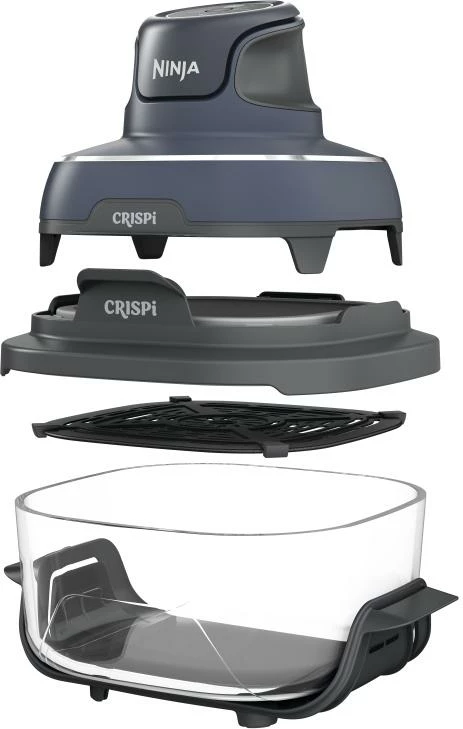 Fritezë ajri, Ninja, CRISPi FN101EUGY, 4-në-1 1700W, 3.8L + 1.4L, enë qelqi, blu
