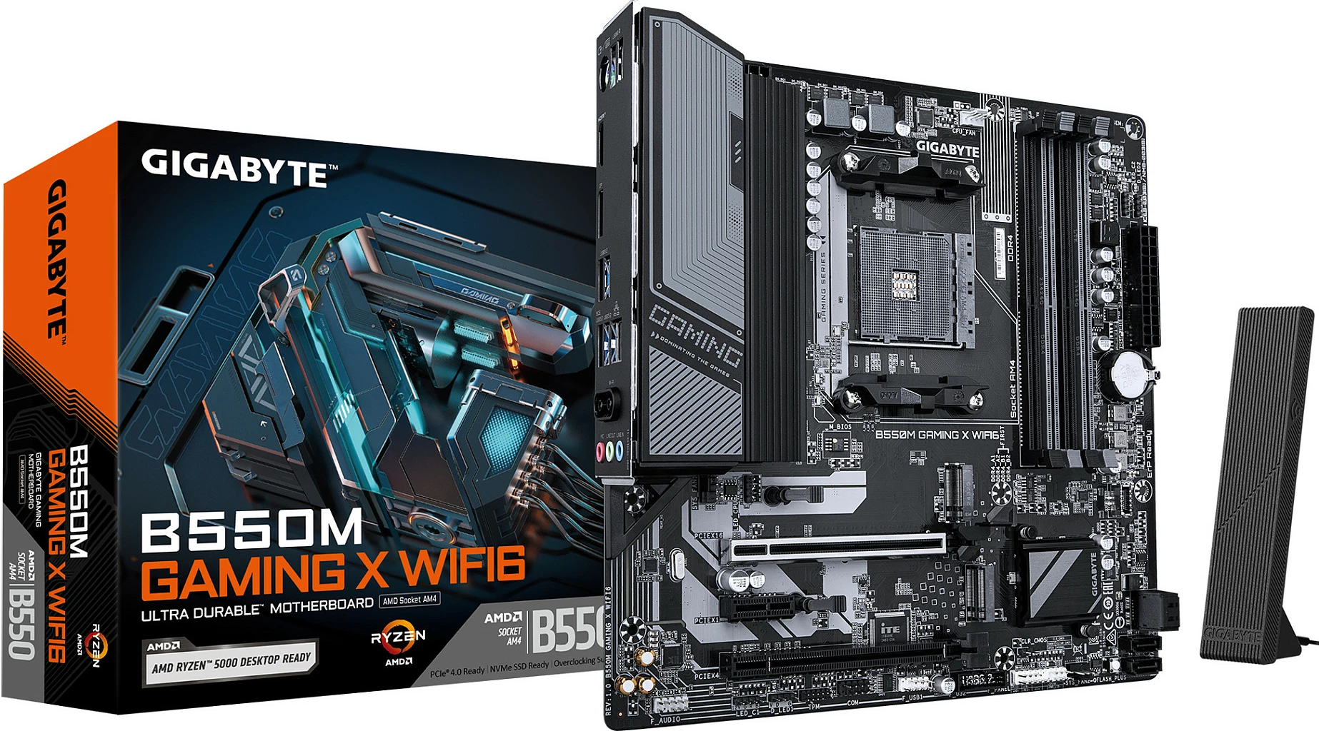Pllakë amë Gigabyte B550M GAMING X WIFI6, Socket AM4, DDR4, Wi-Fi 6, e zezë