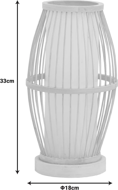 Llambë tavoline Werek Inart E27 bambu ngjyrë natyrale D18χ33cm