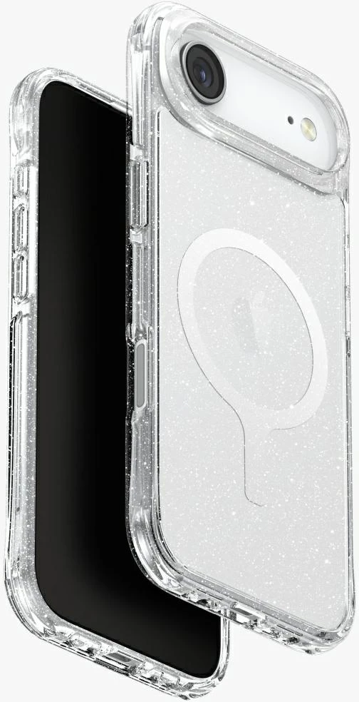 Mbështjellës UNIQ LifePro Xtreme Magclick Charging për iPhone 17 Air, transparent me glitter