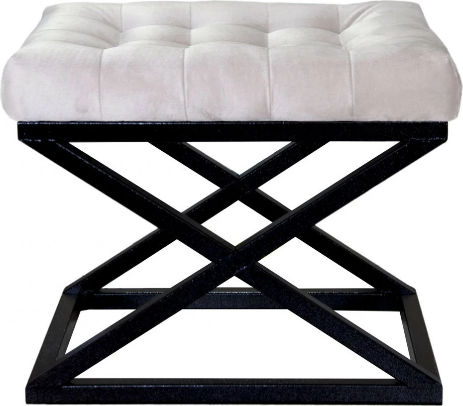 Puf Atelier del Sofa, kapraz, e zezë dhe e bardhë v3