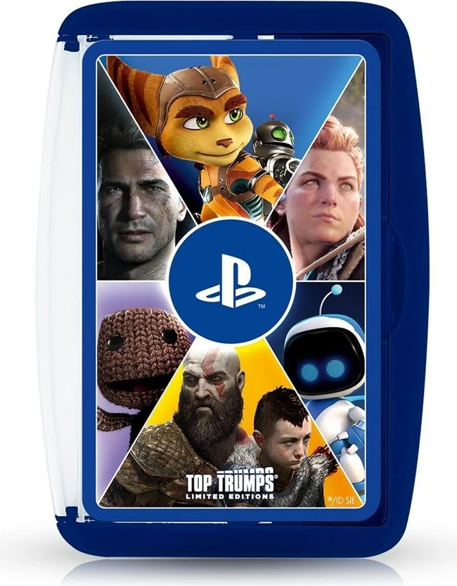 Lojë me letra Top Trumps Limited Edition PlayStation, set 30 karta, blu