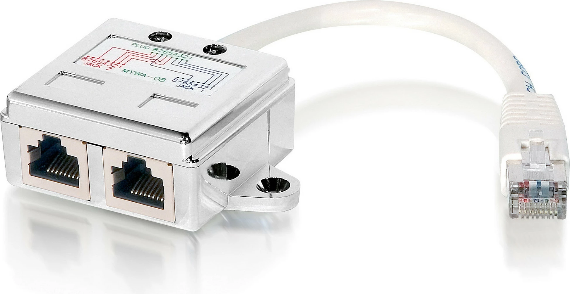Splitter RJ45 EQUIP 2-Port Cat5e, 0.15m, male/female, metallic/white