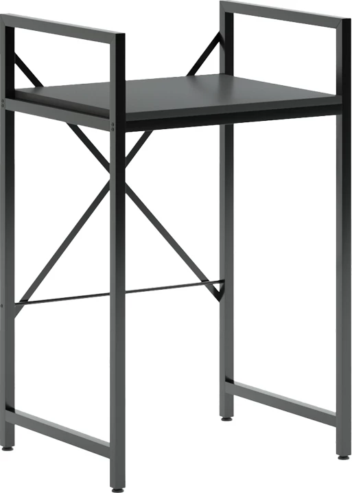 Raft mbështetës për lavatriçe e tharëse, metal i zi, Delavar, 72x60x116cm