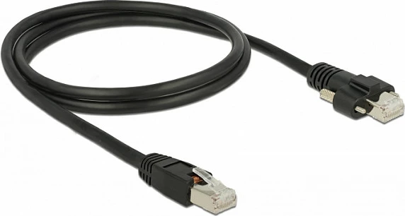 Kabllo rrjeti DeLOCK 85667 Cat6 S/FTP RJ-45 1 m, e zezë