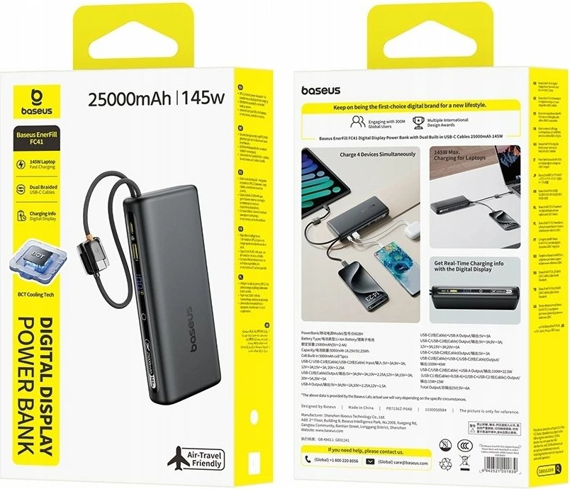 Powerbank Baseus EnerFill FC41 25000 mAh 145W, i zi