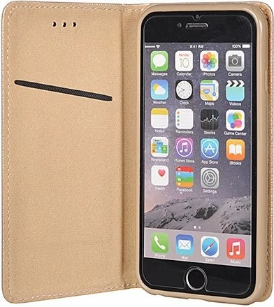 Mbështjellës flip magnetik HAVANA për Samsung Galaxy S20 G980 me xhep për kartë, e artë