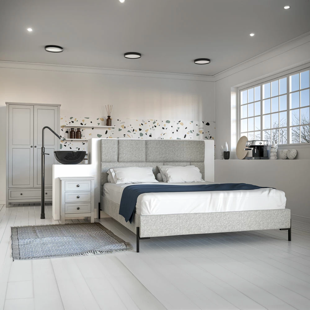 Qilim Hamma 1, pambuk, bezhë, e zezë, e kaltër, 190x120cm