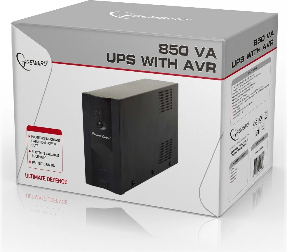 Furnizues me energji elektrike Gembird, UPS-PC-850AP, 520 W 