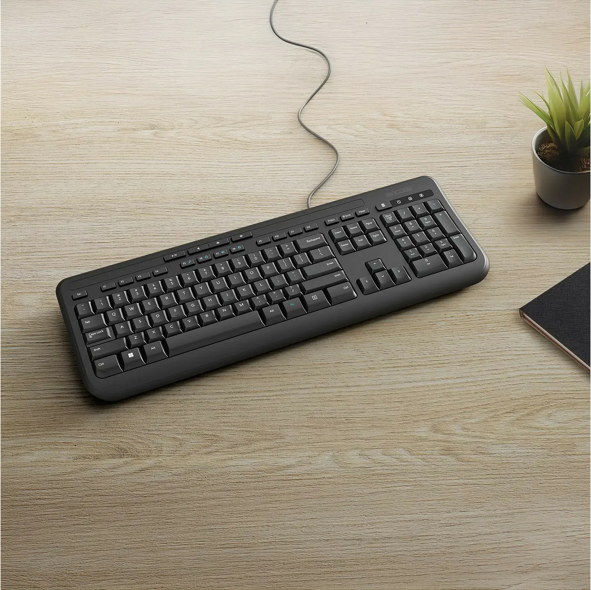 Tastierë me kabllo Incase 600, USB, Full-size, UK EN QWERTY, e zezë