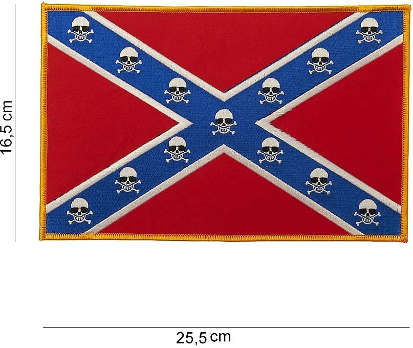 Emblema pëlhure Fostex Garments Patch rebel flag skull (large) #1078