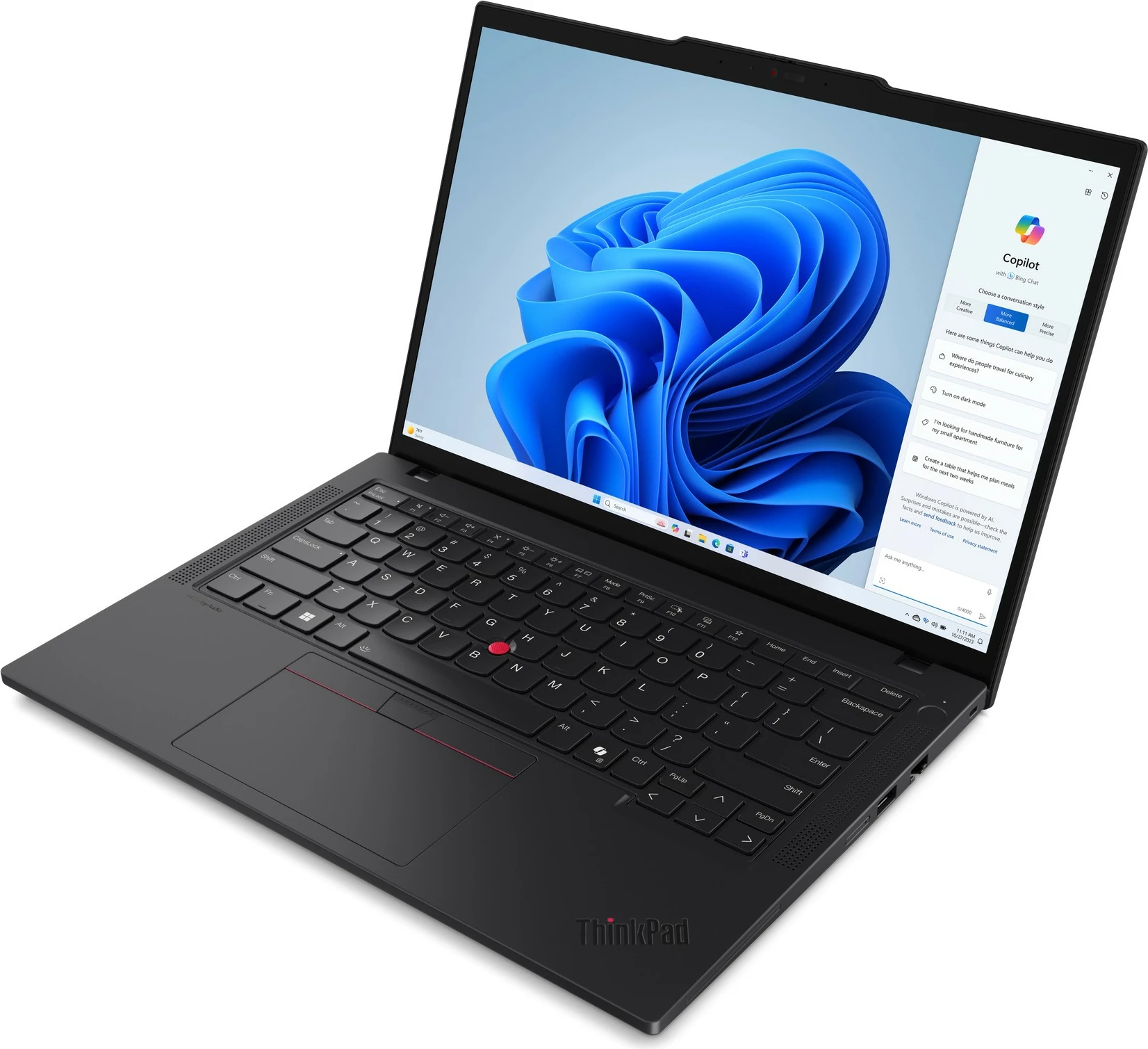 Laptop Lenovo ThinkPad T14, Intel Core Ultra 7, 32 GB RAM, 1 TB SSD, Ekran 14", Ngjyrë e zezë