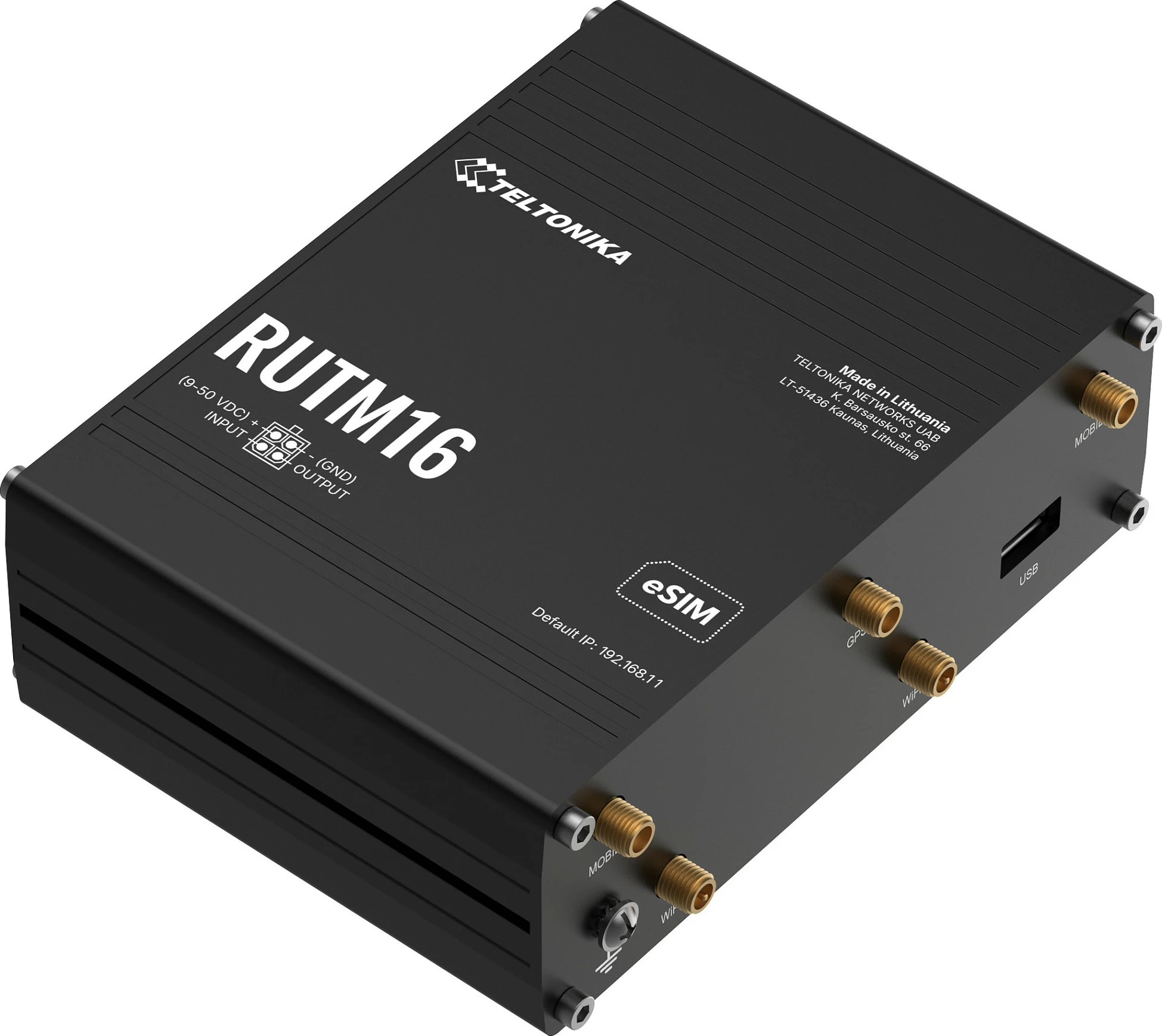 Router Teltonika RUTM16, LTE Cat6, eSIM, 5x Gigabit LAN, i zi