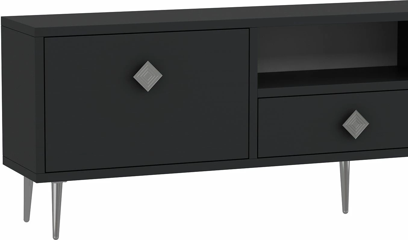 Komodë TV Skye Decor, anthracite, silver, 1308-DROP-1