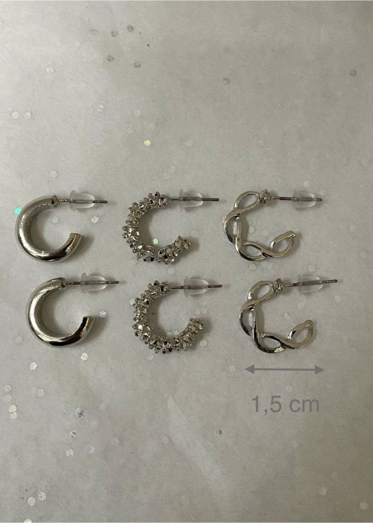 Set vathësh Jumeon, ngjyrë argjendi, KPEGMSA185, 6 copë