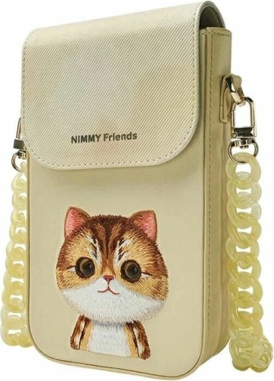 Çantë telefoni Nimmy Big Eyed Pet 2.0 Cat, e gjelbër