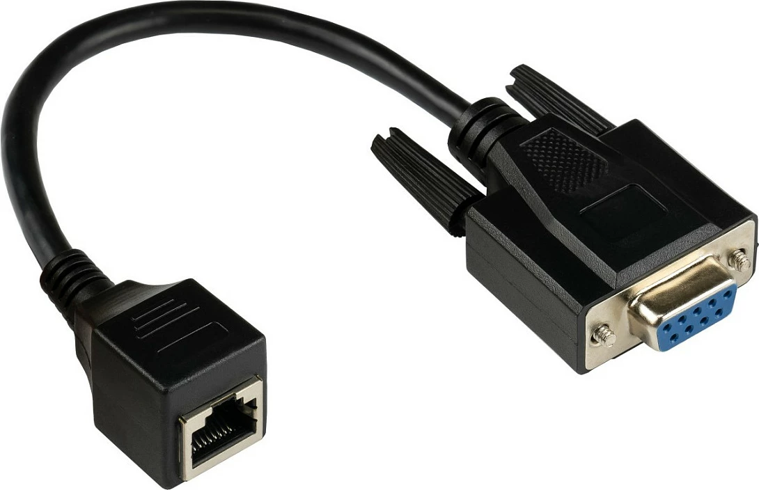 Kabllo adapter GoodConnections Alcasa 4945-FF, RJ-45 në RS232, 0.1 m, i zi
