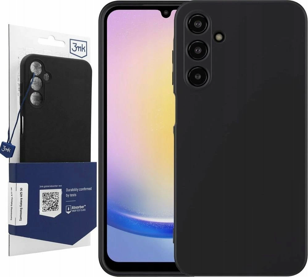 Mbështjellës 3MK Matt Case për Samsung Galaxy A25 5G (SM-A256), mat, plastik, i zi