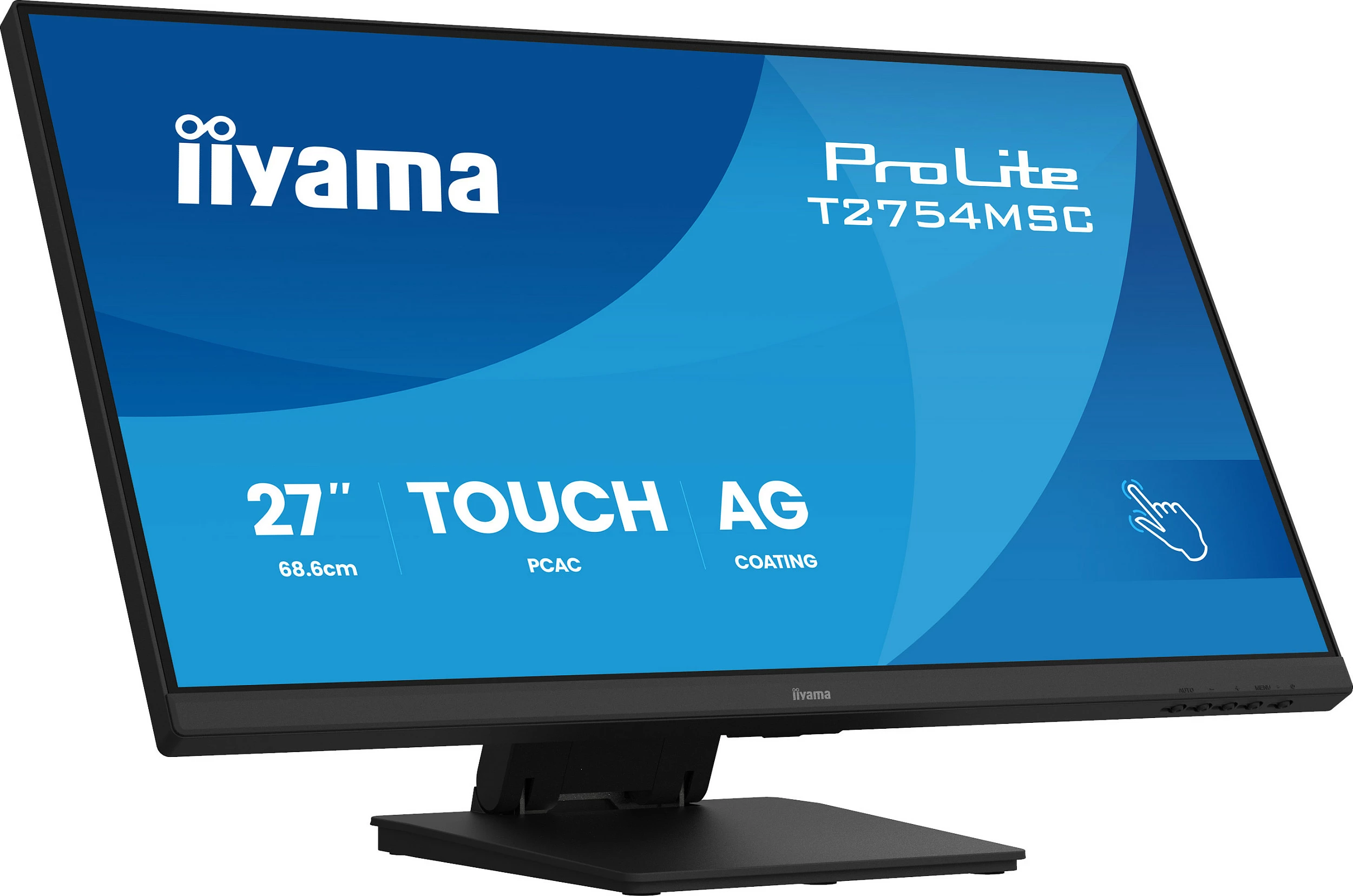 Monitor Touch iiyama ProLite T2754MSC-B2AG, 27", Full HD, HDMI/VGA, me USB Hub, i zi