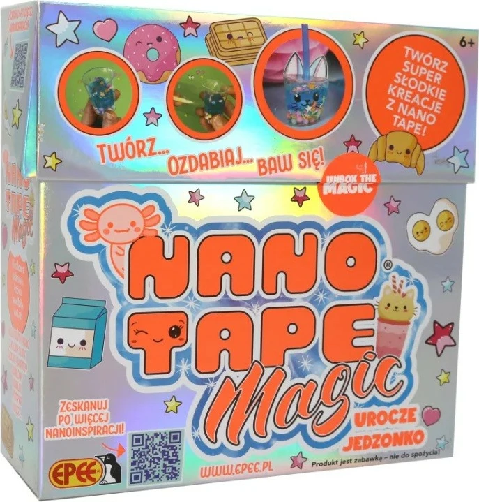 set kreativ me Nano Tape, Epee Nano Tape Magic Classic Cute Food EP60511/05122, për deri në 5 projekte, për fëmijë 6+, shumëngjyrëshe, set