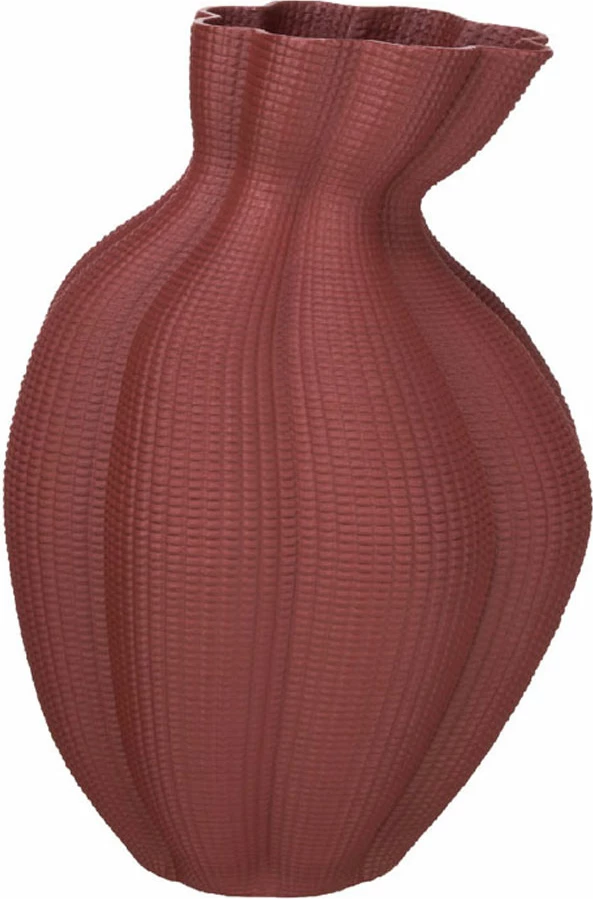 Vazo dekorative VELORA, qeramikë, ngjyrë EKAI, 25x25x39cm