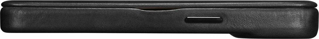 Mbështjellës iCarer Oil Wax Premium Leather Folio për iPhone 14 Plus, MagSafe, i zi