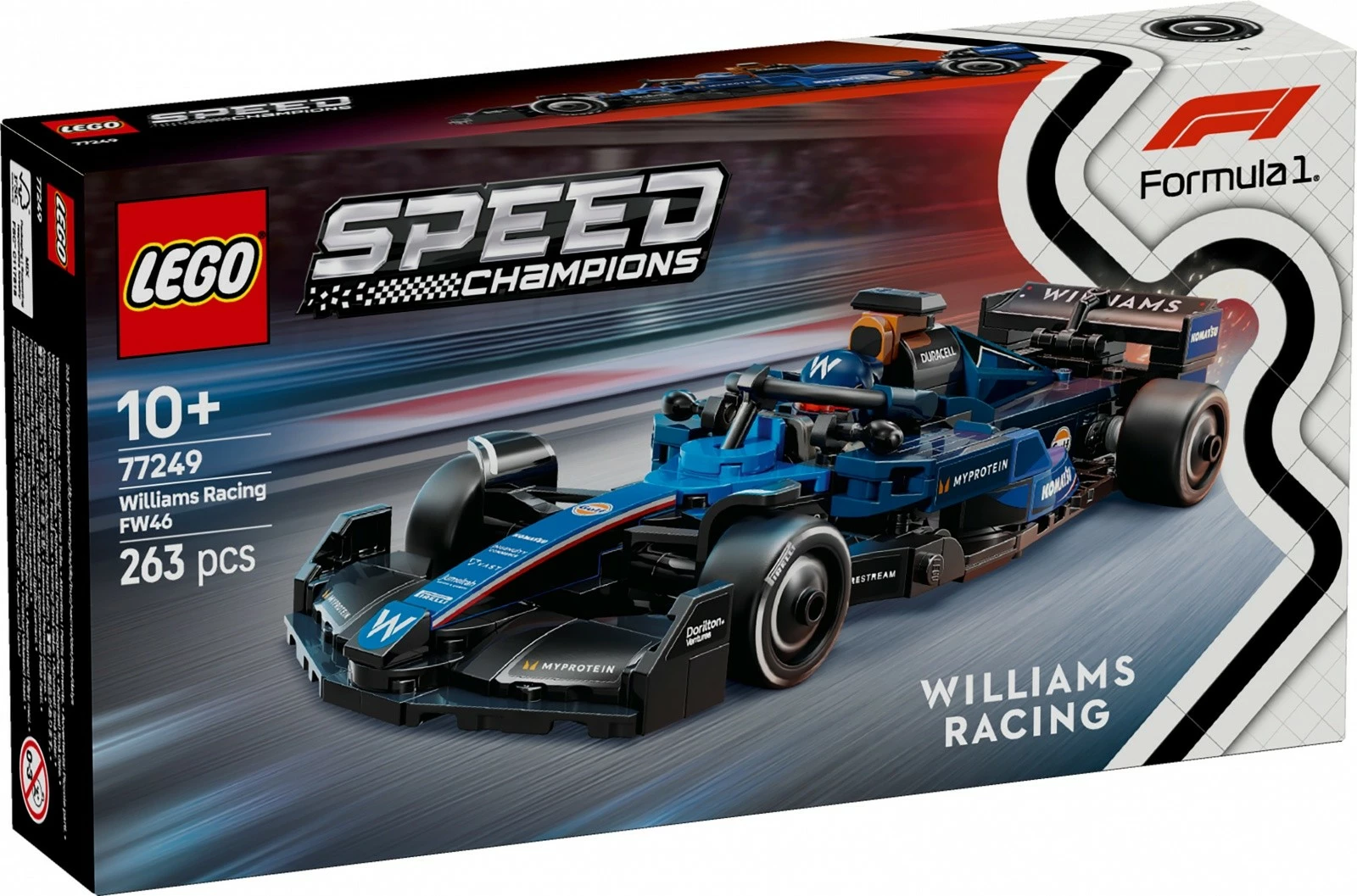 Set LEGO Speed Champions Williams Racing FW46, 263 pjesë, për fëmijë 10+, Plastikë
