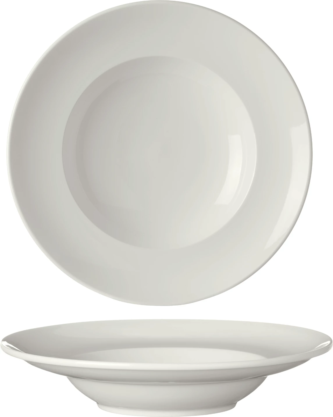 Pjatë e thellë Fine Dine Pure Crema 230 mm, krem, set 6 copë