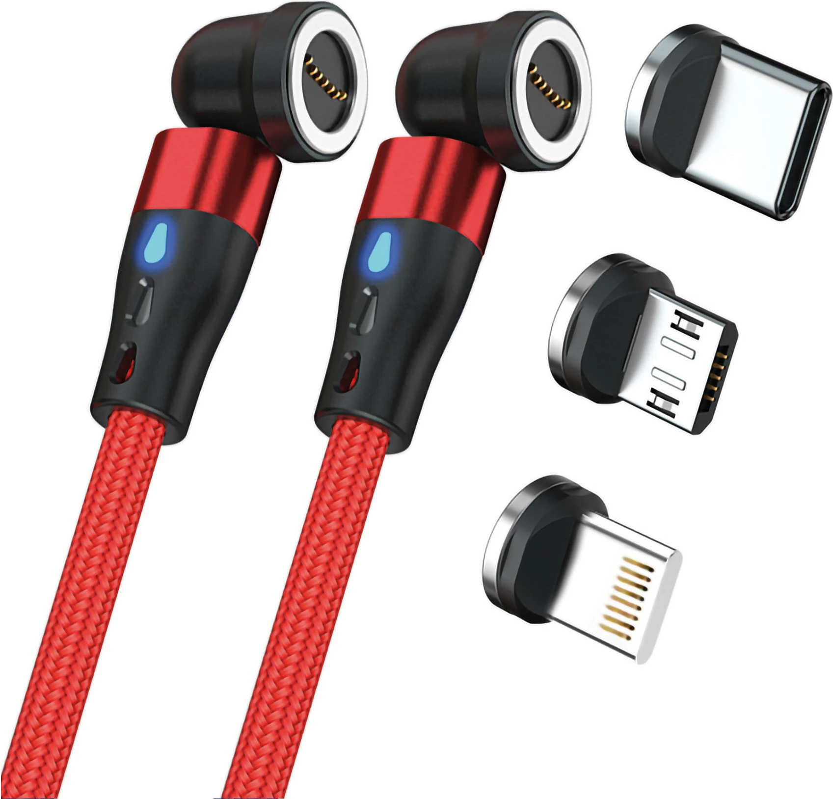 Kabllo karikimi magnetike RealPower MagneticCharge2, 1 m, e kuqe