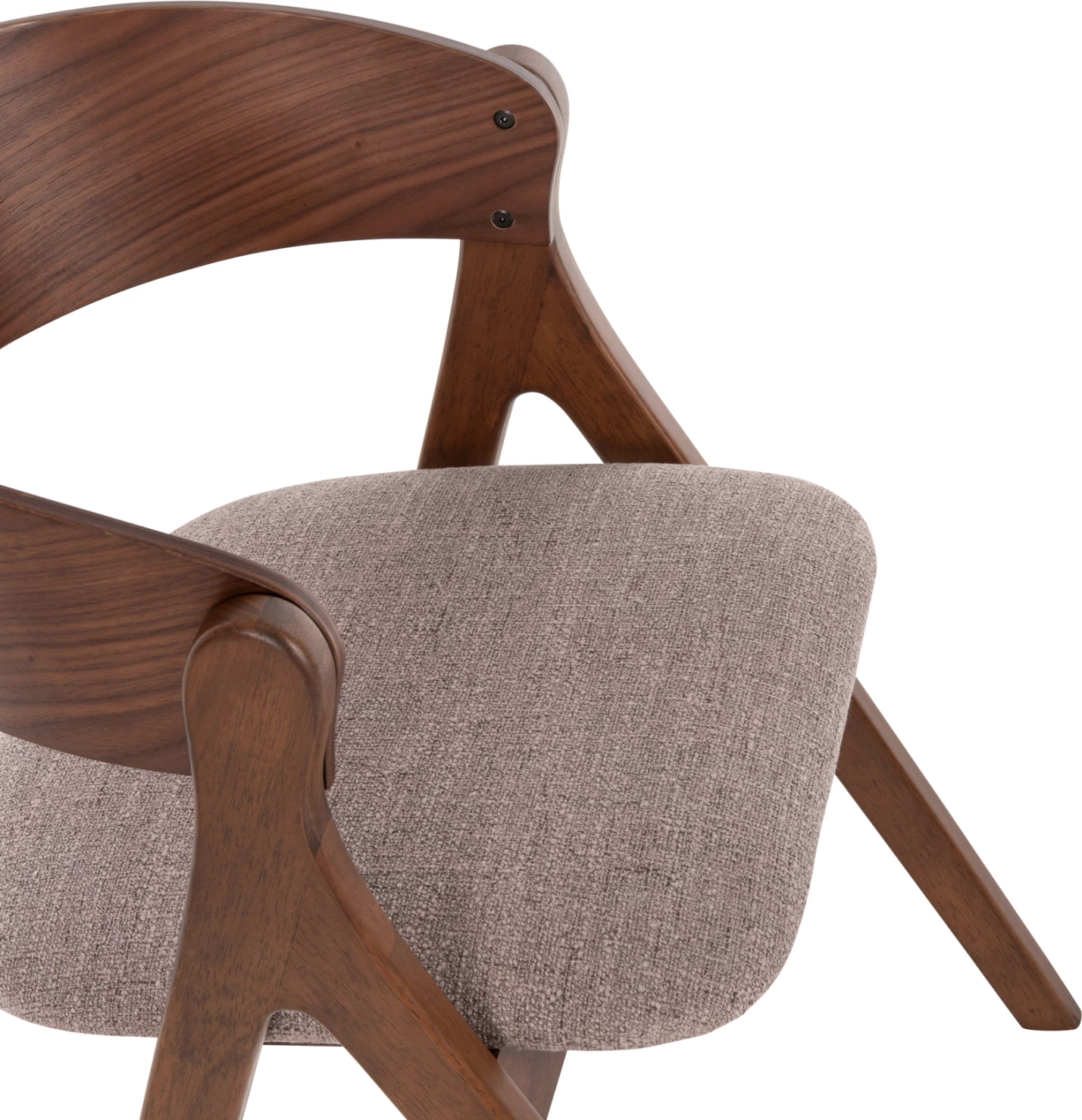 Karrige ngrënieje NEKKER FH9739.02 dru gome ngjyrë arre-bezhë, set prej 2 copë