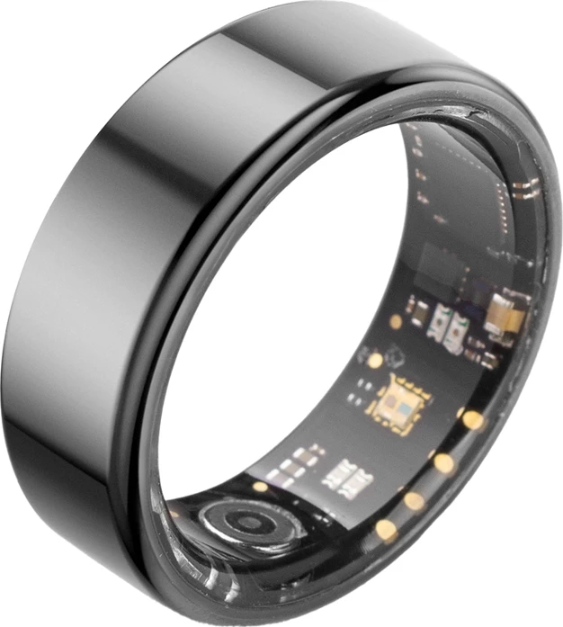 Unazë smart Colmi R02, madhësia 10 (19.8 mm), me kuti karikimi, e zezë