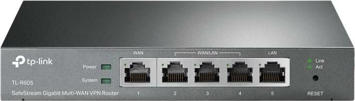 Router, TP-Link, ER605, Gigabit, Multi-WAN VPN, 5 porte RJ45, gri