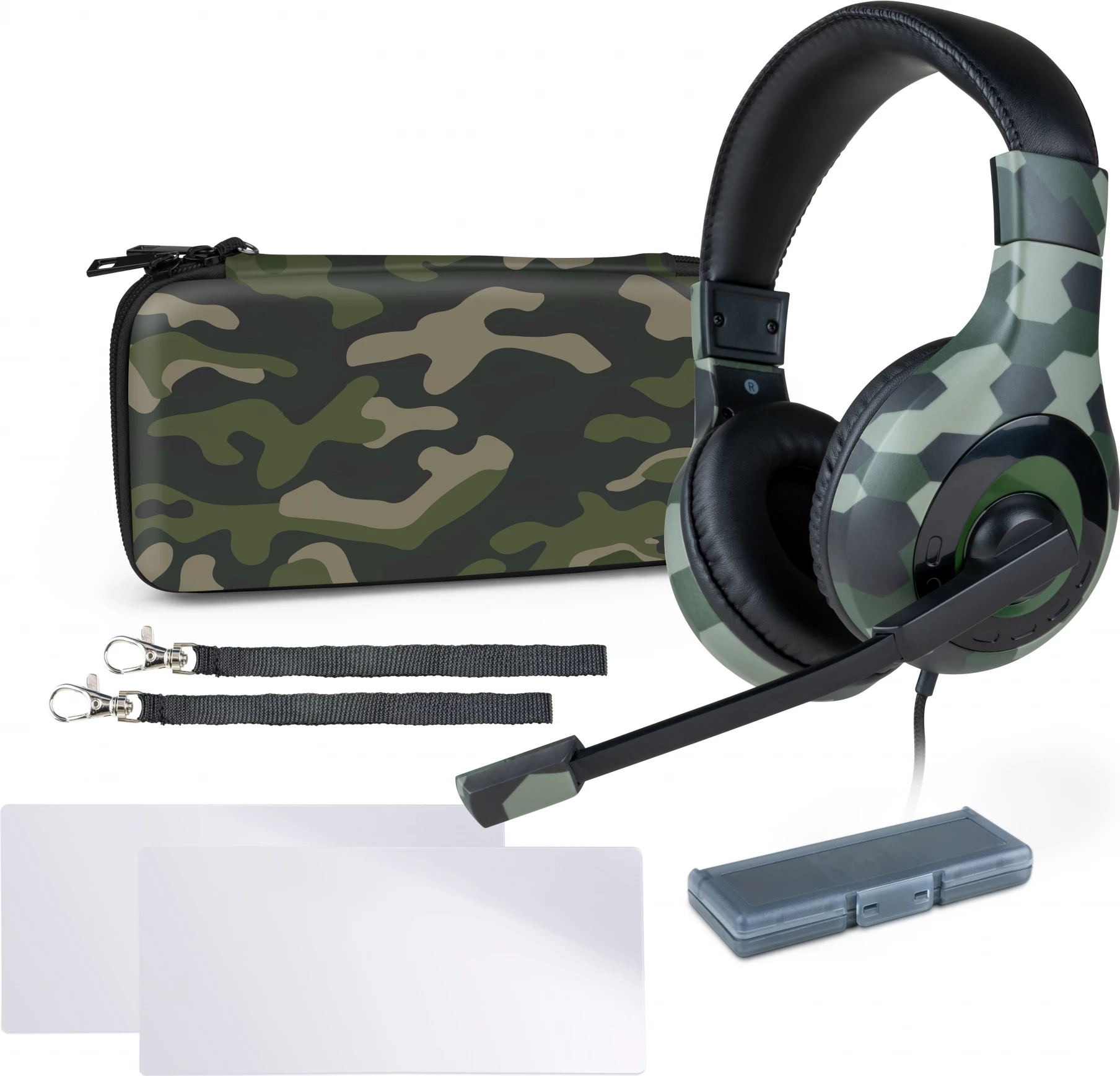 Set aksesorësh gaming Nacon 6-in-1 Camo Pack për Nintendo Switch & Switch Lite, camouflage
