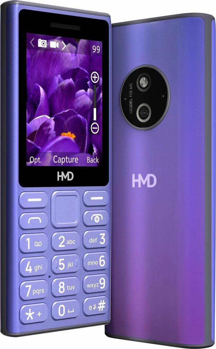 Celular HMD 110 4G Dual SIM, 2.4\", 64MB, microSD deri 32GB, USB-C, IP54, blu