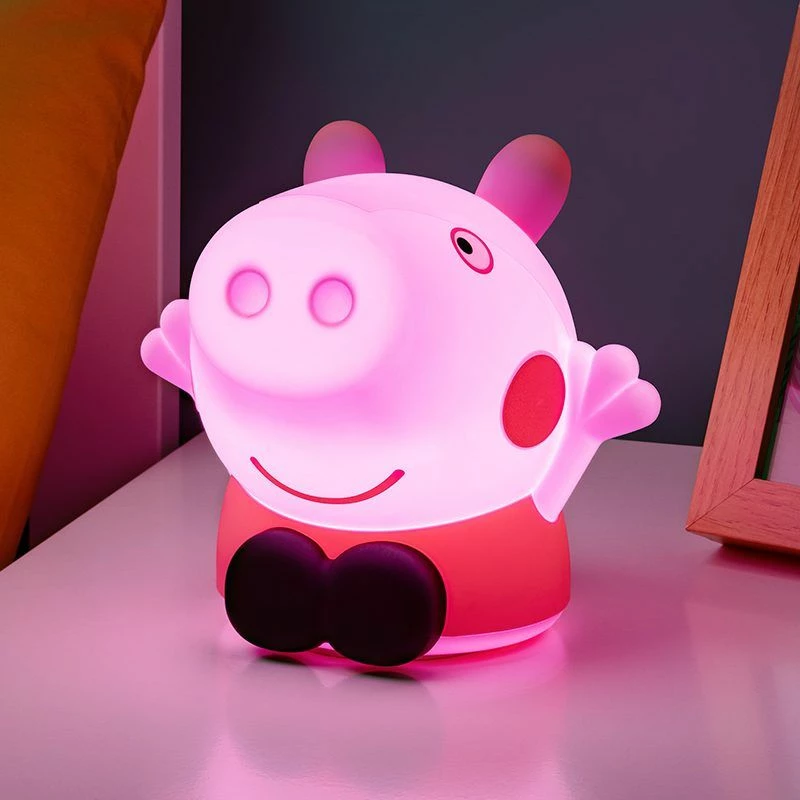 Lampë nate Paladone Peppa Pig, silikon, 15 cm, me bateri të rikarikueshme, rozë