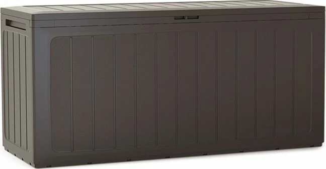 Kuti magazinimi kopshti Prosperplast BoardeBox 280 L, plastike, kafe
