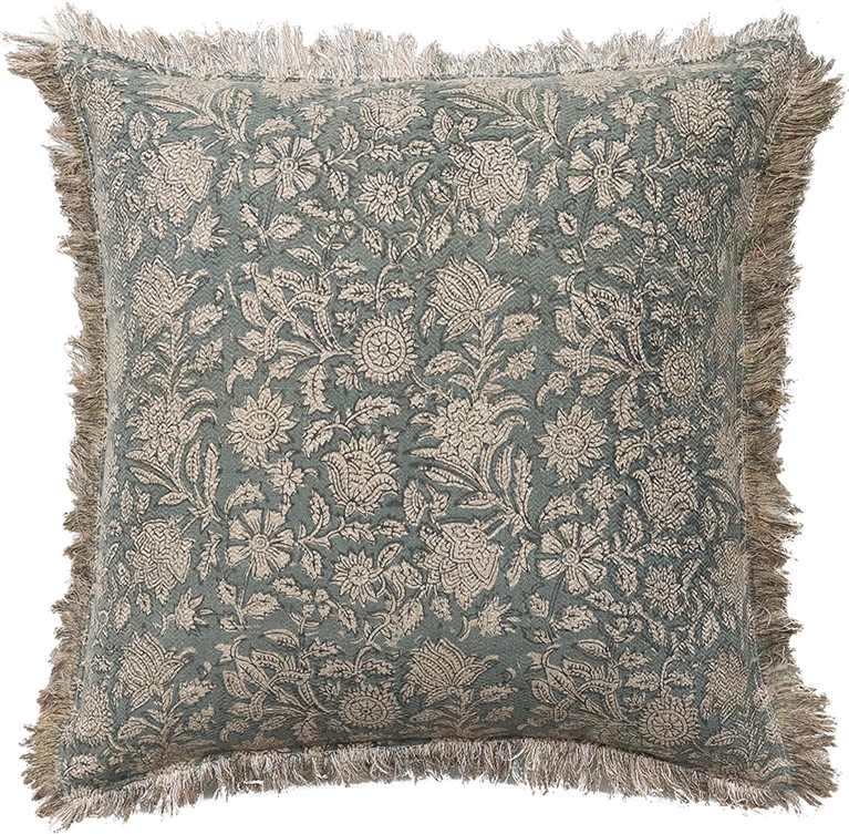 Jastëk dekorativ Jericho, pambuk, aqua-bezhë, 50x50cm