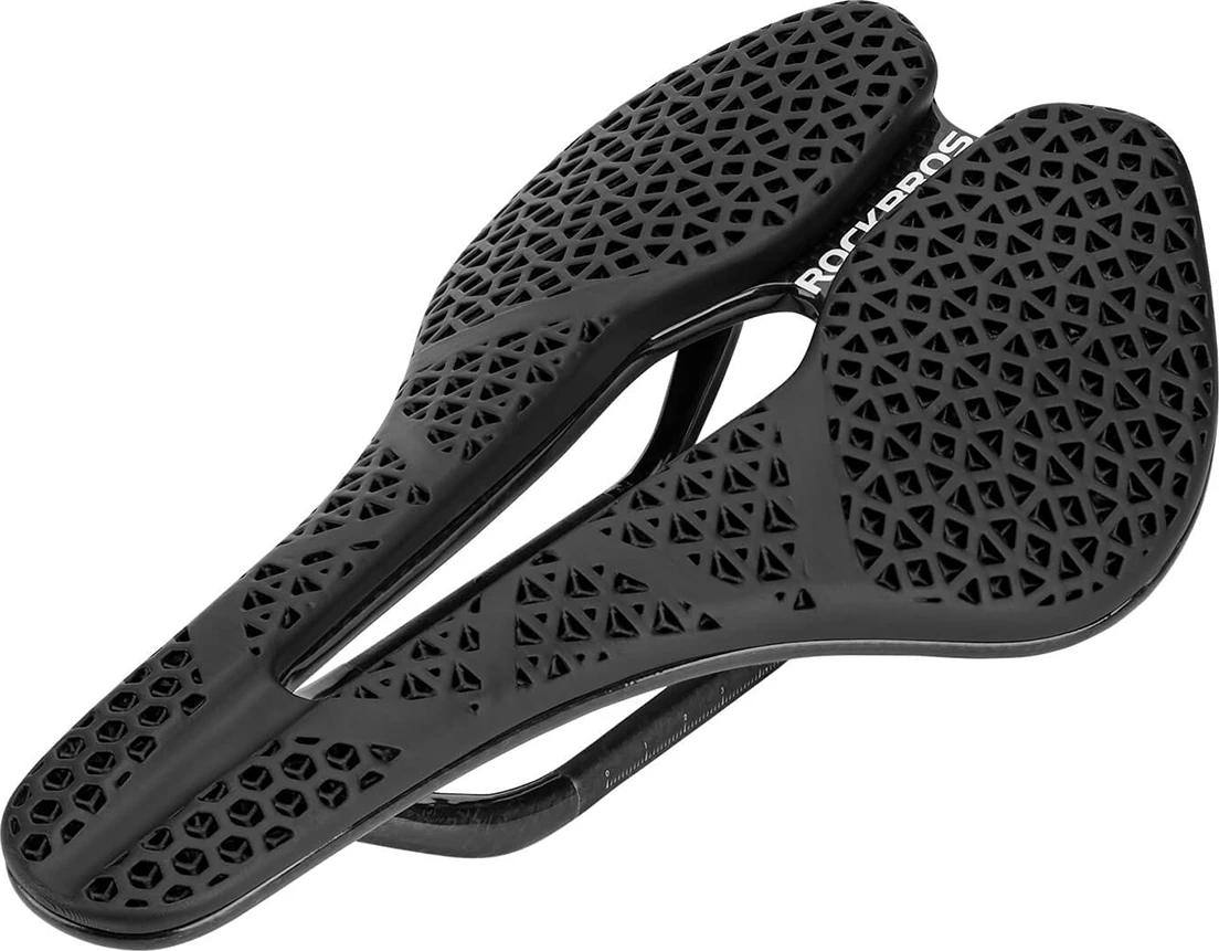 Shalë biçiklete Rockbros LF0214 3D anatomike waterproof me prerje qendrore, kornizë fibër karboni, e zezë