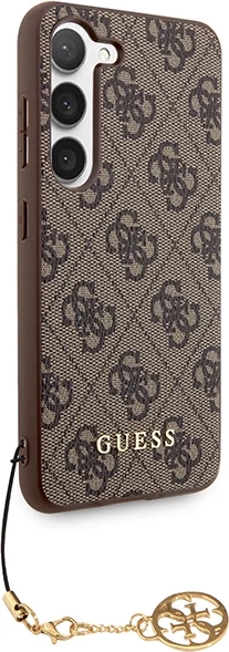 Mbështjellës Guess 4G Charms Collection për Samsung Galaxy A35, Kafe