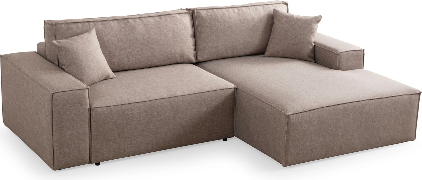 Kënd-sofë krevati Atelier del Sofa, kënd i djathtë, kafe