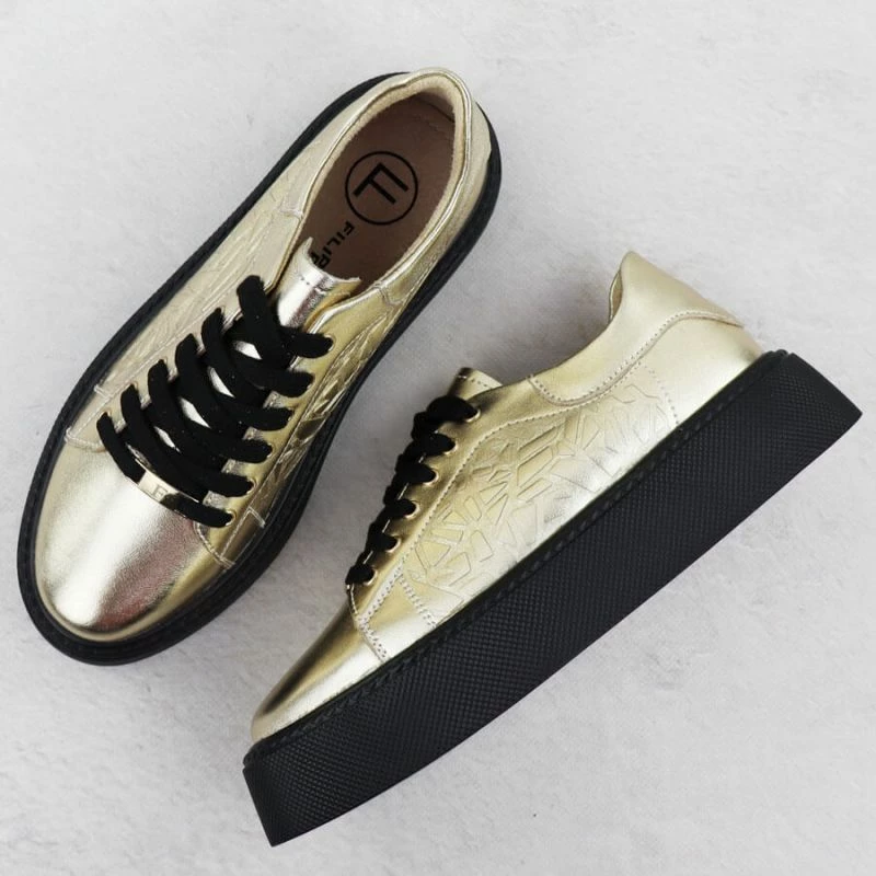 Këpucë platforme Filippo femra, të arta