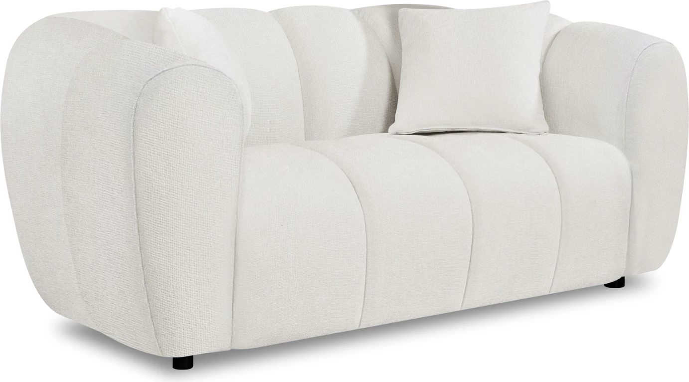 Divan 2-vendësh OPALE, material bezhë e çelët, CD3320.02, 177x96x76cm
