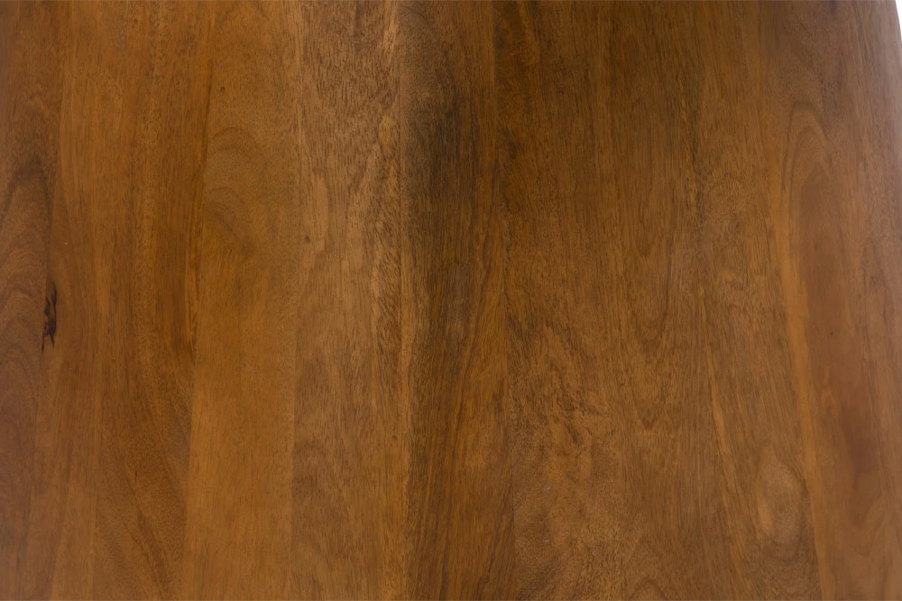 Tavolinë CESARE, mermer i bardhë, këmbë dru mango, 130x130x77cm