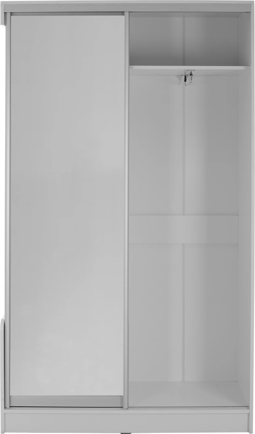 Mobilje për hyrje me dollap rrëshqitës dhe pasqyrë, DULCE, ngjyrë e bardhë, FH2424.03, 118x45x210 cm