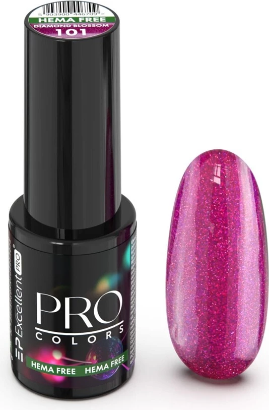 Llak për thonj për femra Excellent PRO Pro Colors Hema Free CatEye Hybrid 101 Diamond Blossom, 7g